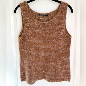 Peruvian Connection Vintage Knit Tank Brown Size M